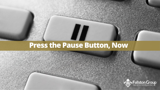 Fallston Group | Press the Pause Button, Now