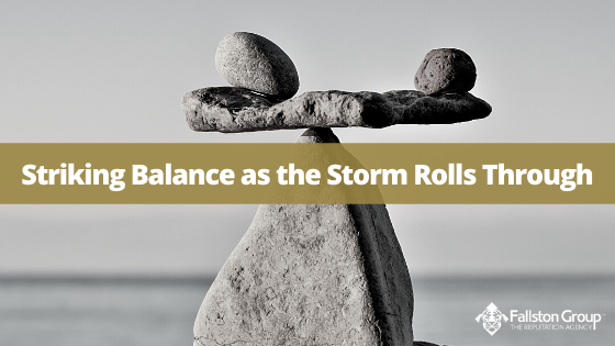 Striking Balance As The Storm Rolls Through
